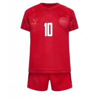 Dětský Fotbalový dres Dánsko Christian Eriksen #10 MS 2022 Domácí Krátký Rukáv (+ trenýrky)